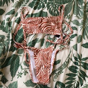Zebra print bikini